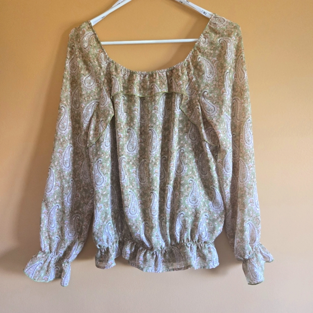 DR2 Paisley Ruffle Top, M - Picture 8 of 8